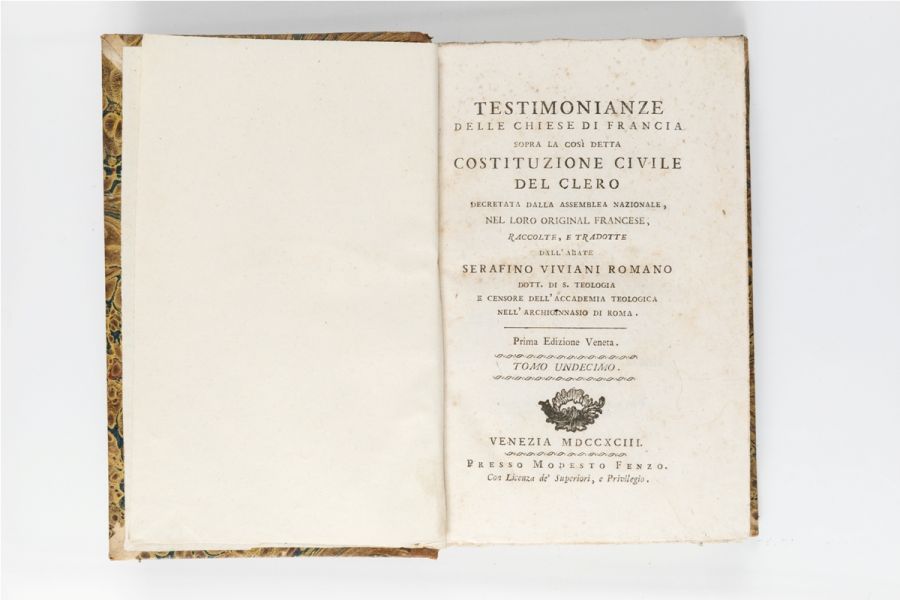 Testimonianze delle Chiese di Francia sopra la così detta Costituzione civile del clero. 1793