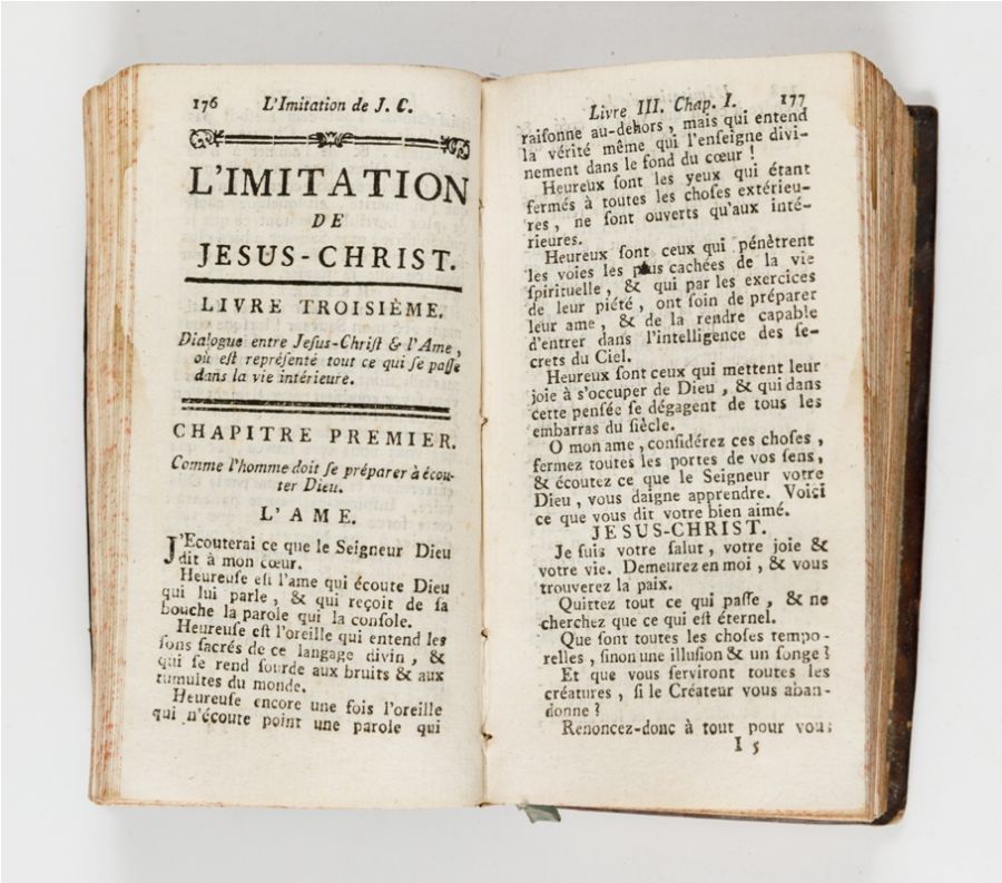 L’imitation de  Jesus-Christ. 1750