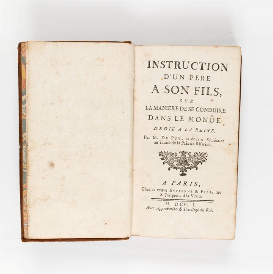 Instruction d’un père a son fils. 1750