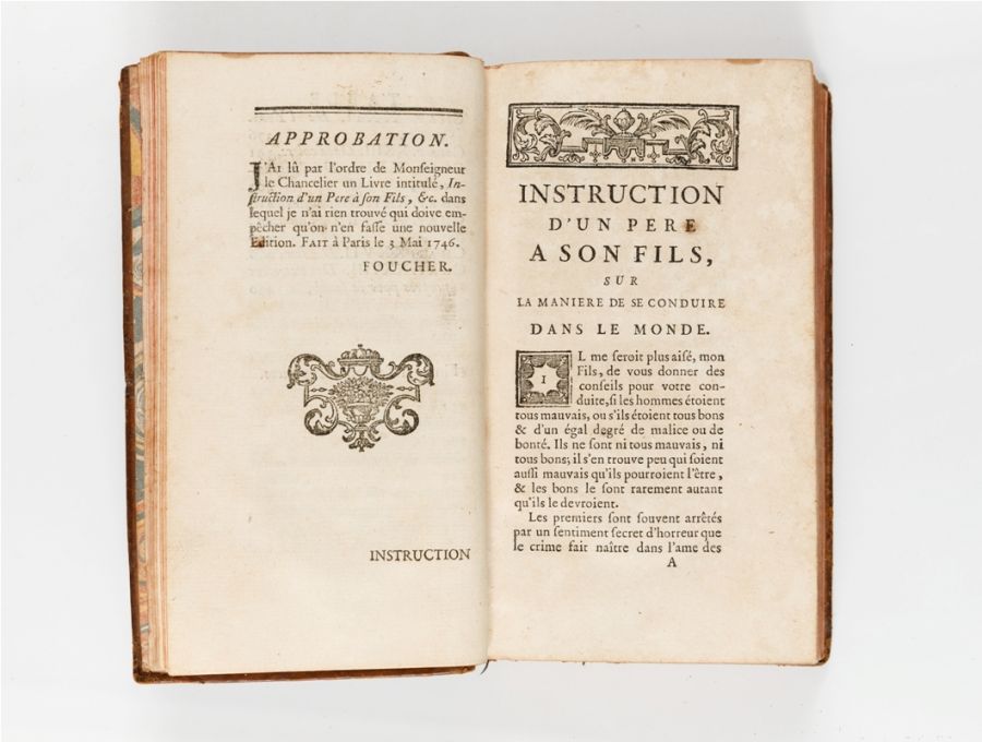 Instruction d’un père a son fils. 1750