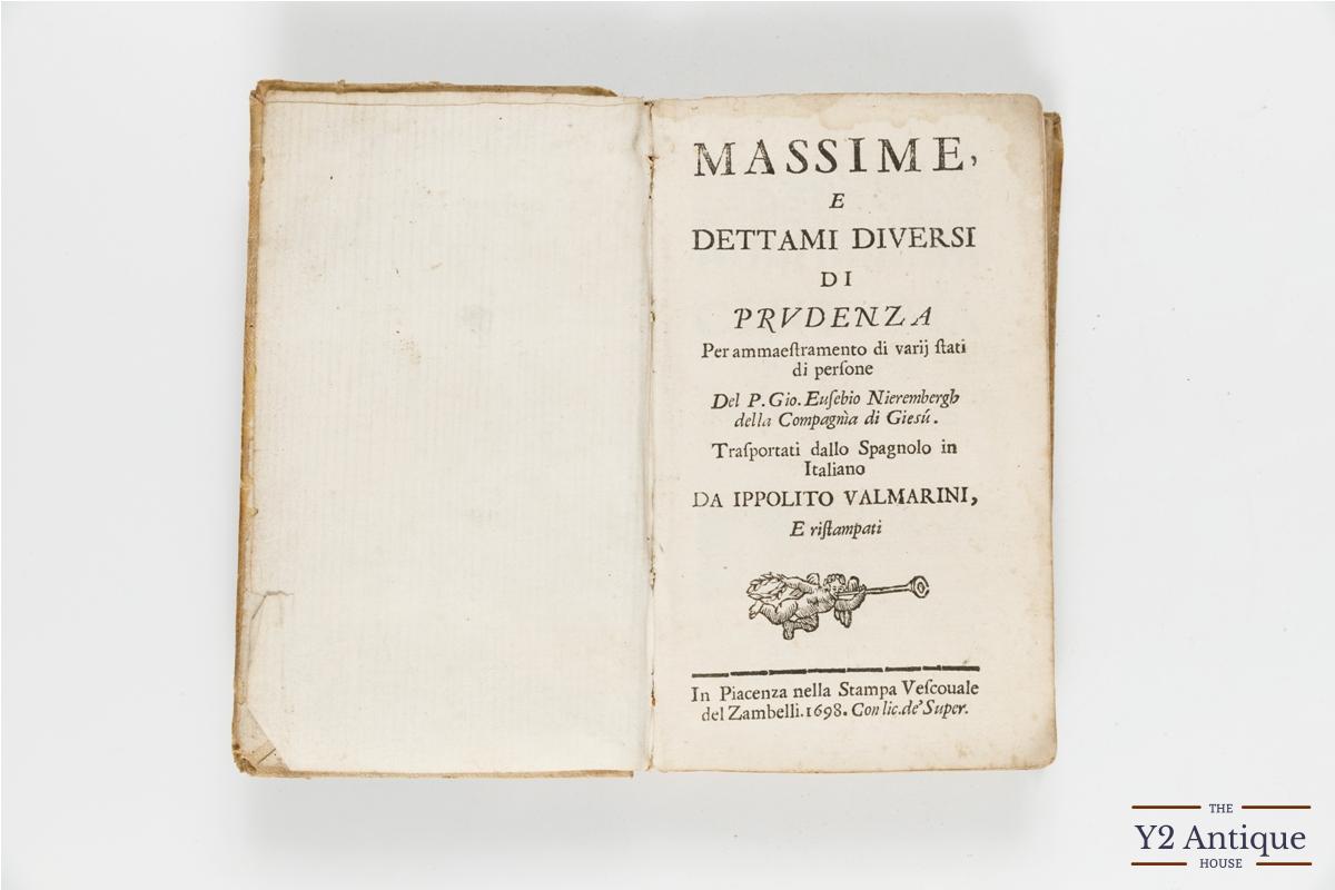 Massime e dettami diversi di prudenza. Nieremberg J. E. 1698