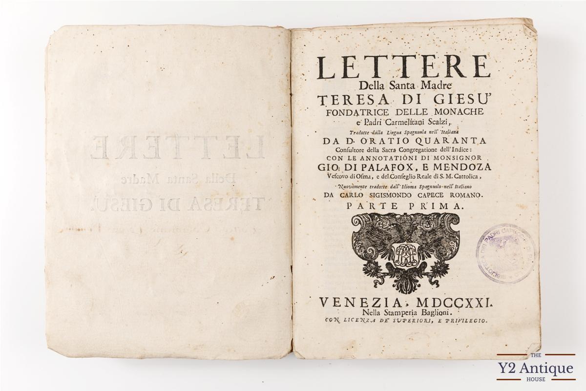 Lettere della Santa Madre Teresa di Giesu. 1721