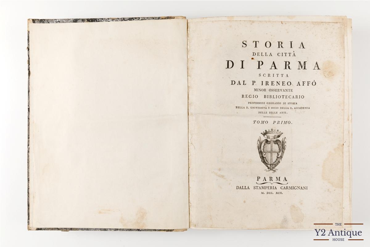 Storia della citta di Parma. Ireneo A. 1792