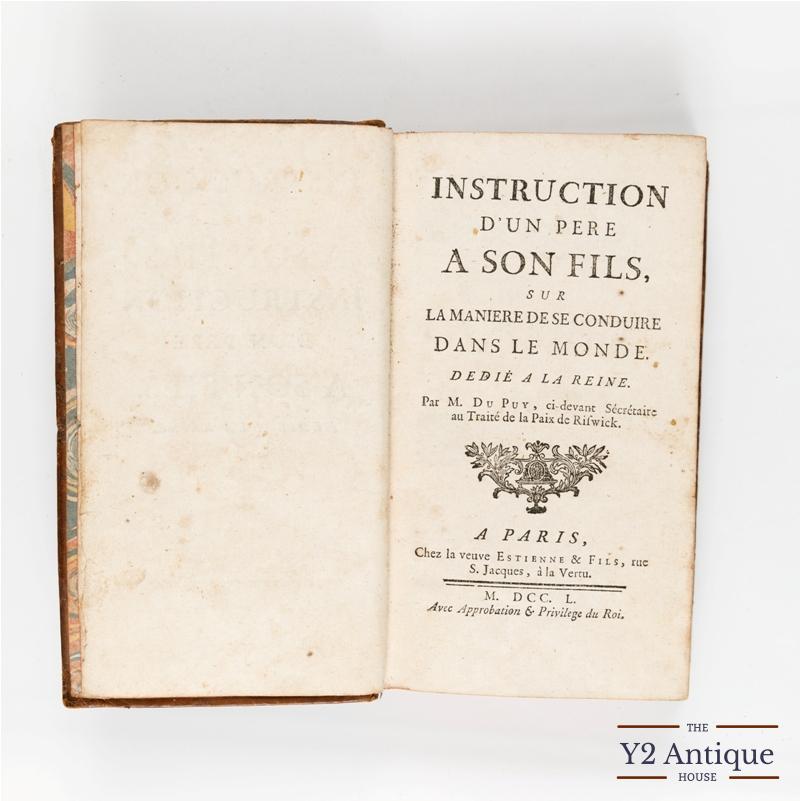 Instruction d’un père a son fils. Chapelle D. 1750