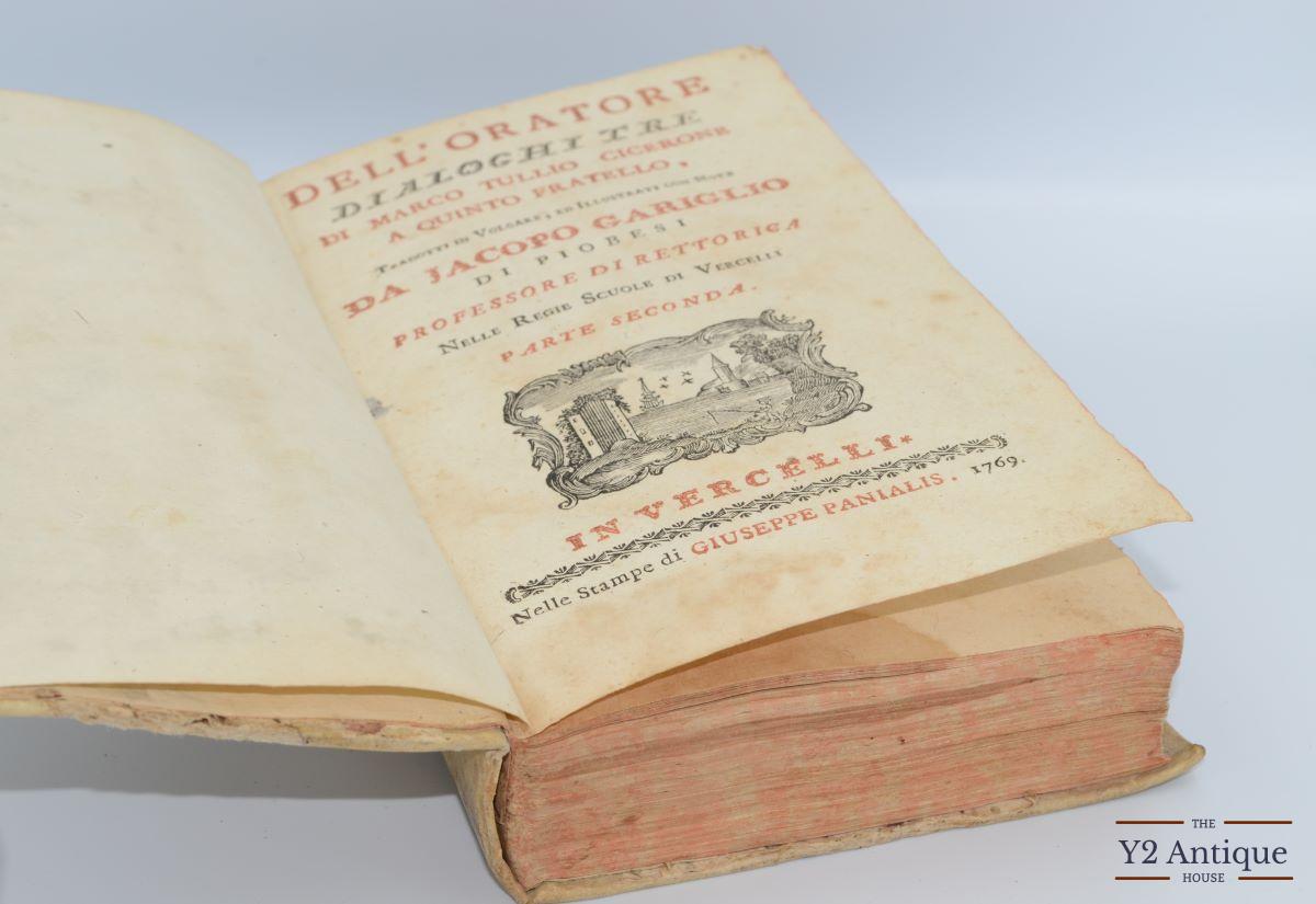 Dell Oratore Cicerone. 1769