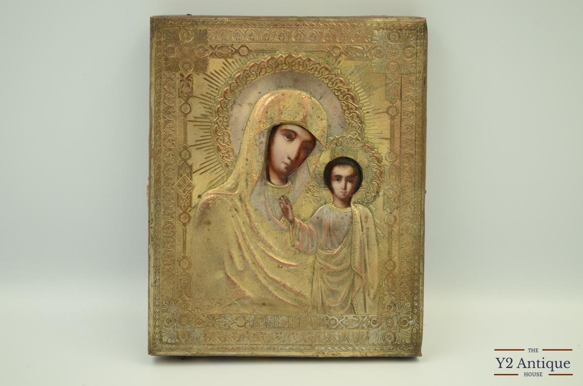 Казанська ікона Божої Матері в окладі